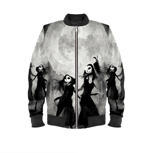 Goth Girls Dancing by Moonlight Ladies Bomber Jacket