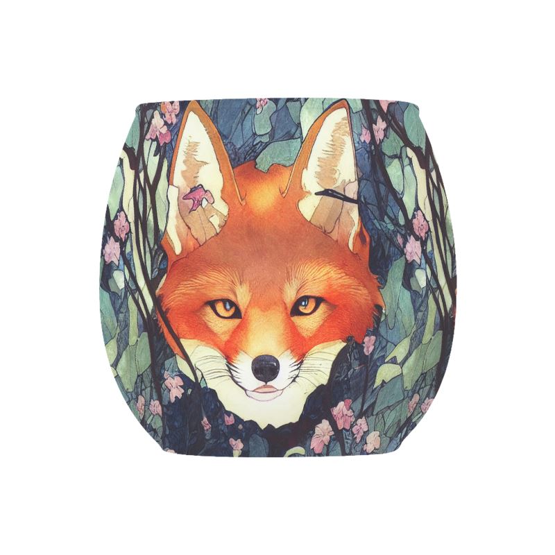 Red Fox Glass Tealight Holder