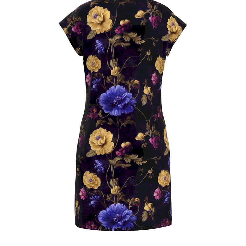 Night Garden Anemone Blooms Ladies tunic T Shirt