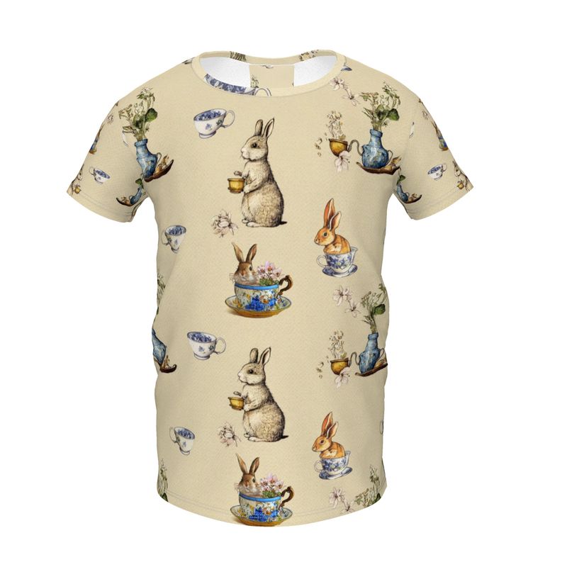 Bunnies and Teacups Girls Premium T-Shirt