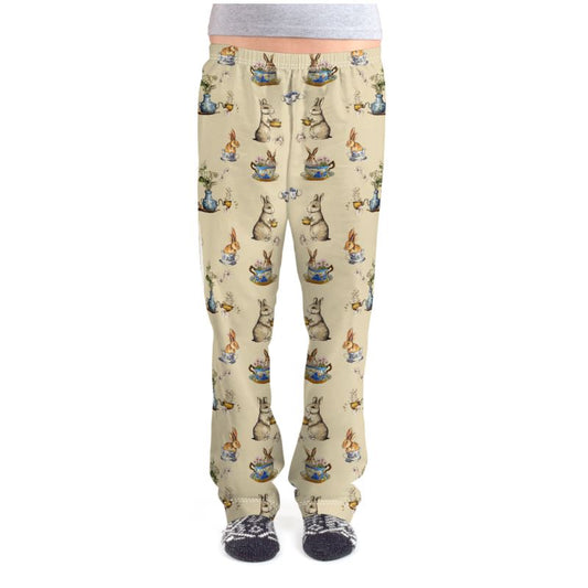 Bunnies and Teacups Ladies Pyjama Bottoms