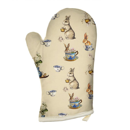 Bunnies and Teacups Oven Glove