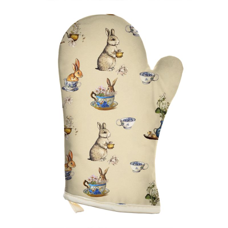 Bunnies and Teacups Oven Glove