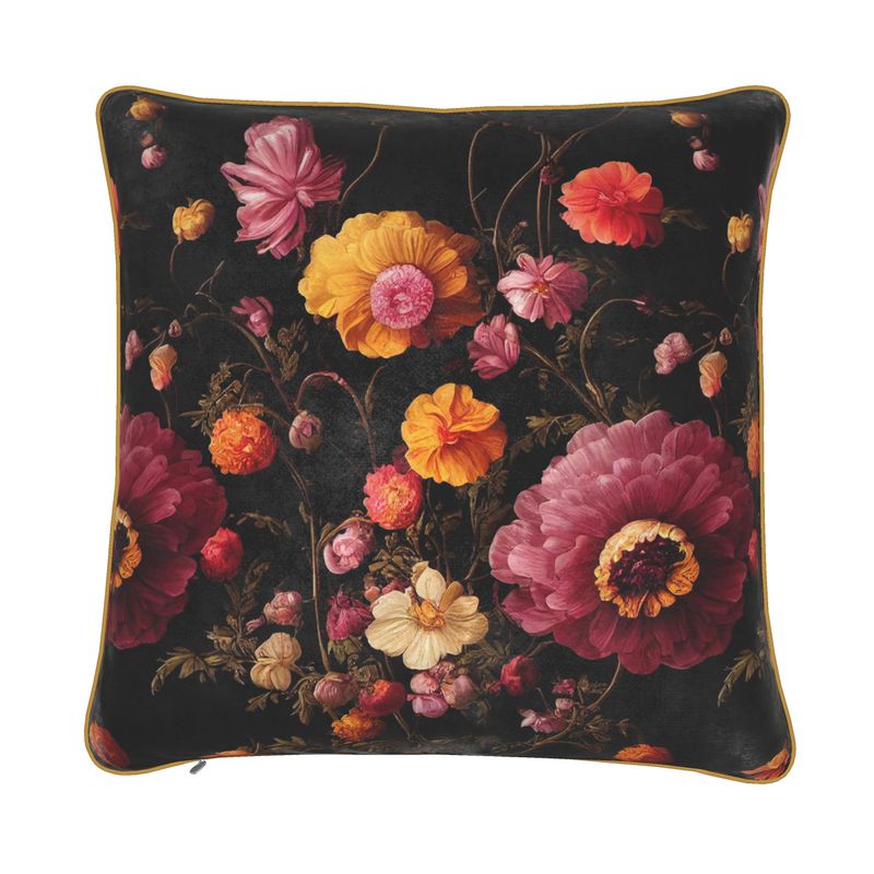 Pink and Gold Anemone Blooms Cushions