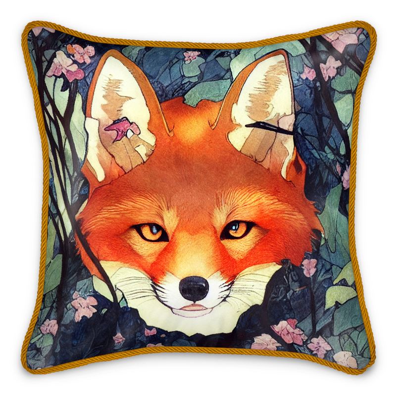 Red Fox Silk Cushions