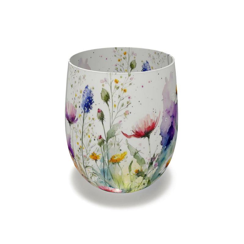 Meadow Flowers Water Glass