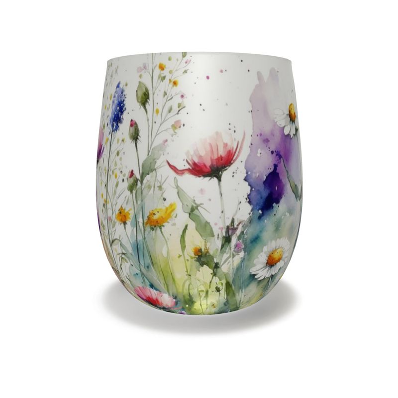 Meadow Flowers Water Glass