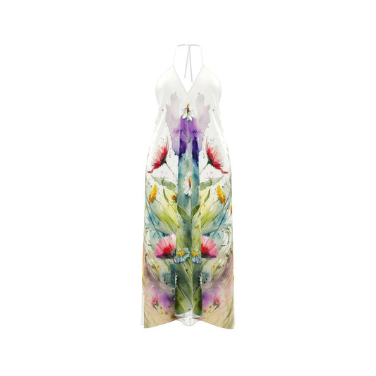 Meadow Flowers Halterneck Backless Dress