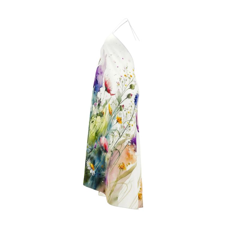 Meadow Flowers Halterneck Backless Dress