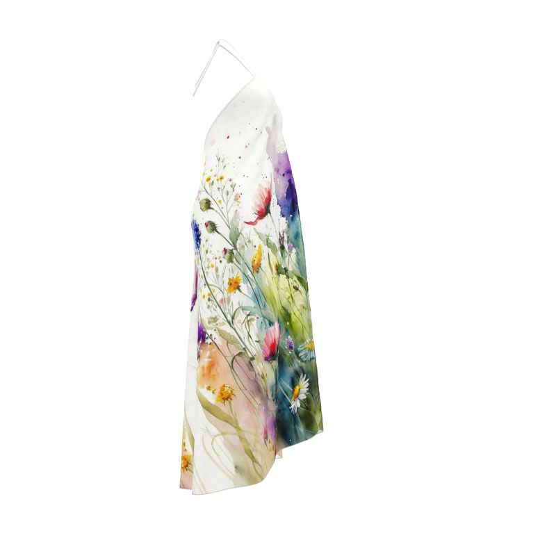 Meadow Flowers Halterneck Backless Dress