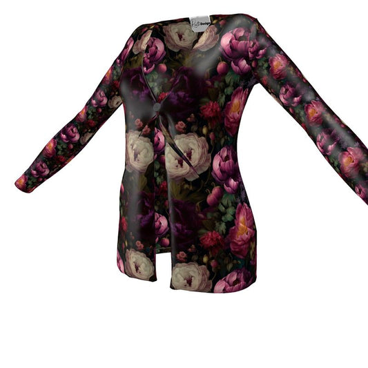 Enchanted Botanical Ladies Cardigan with Pockets