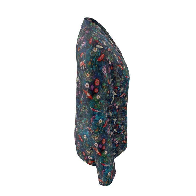 Koi Garden Oasis Wrap Blazer