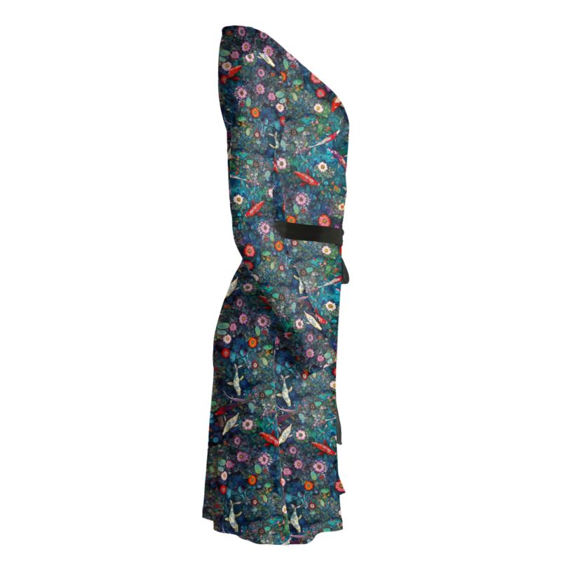 Koi Garden Oasis Wrap Dress