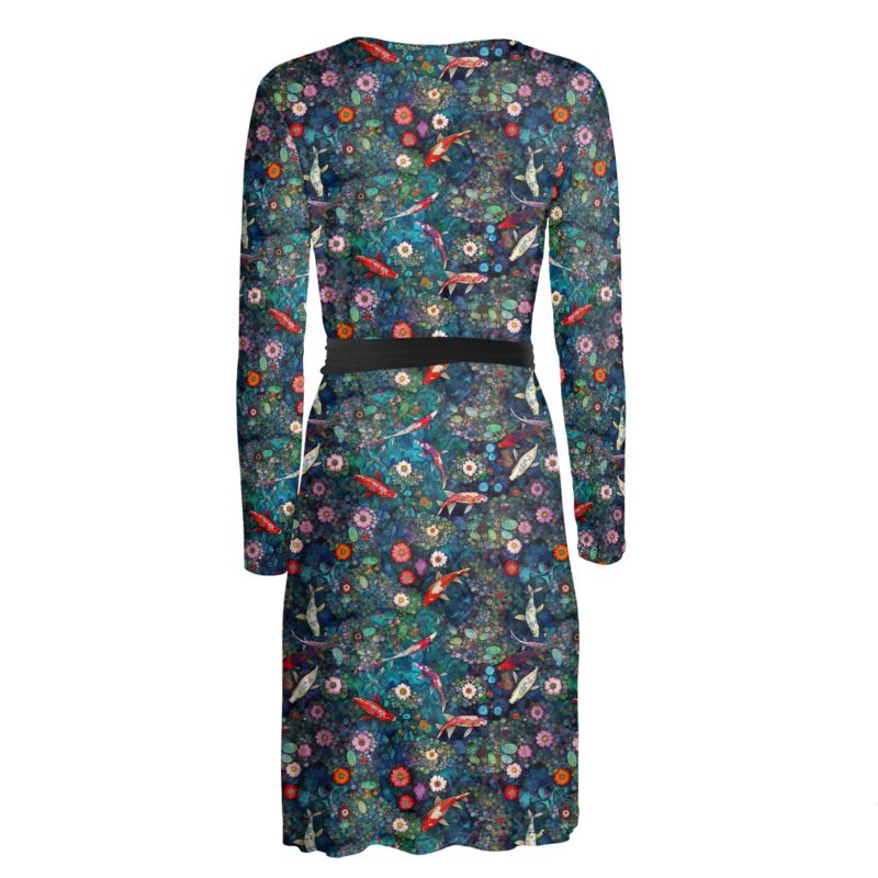 Koi Garden Oasis Wrap Dress