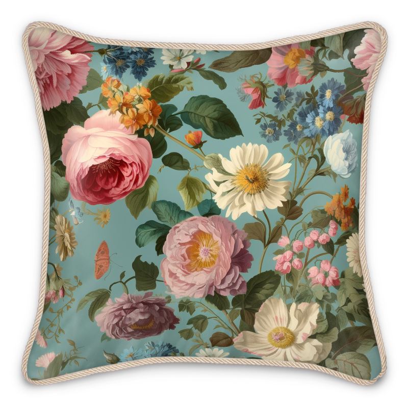 Rose Garden Silk Cushions