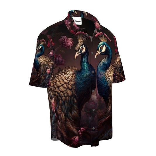 Peacock Fantasy Enchantment Mens Short Sleeve Shirt