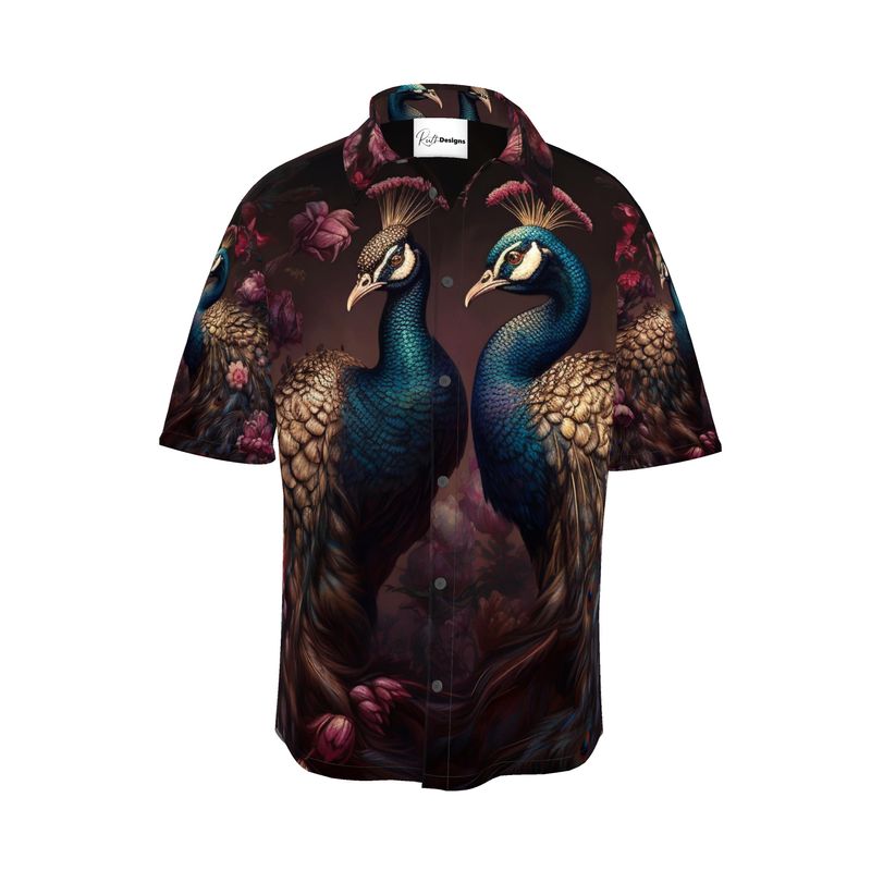 Peacock Fantasy Enchantment Mens Short Sleeve Shirt