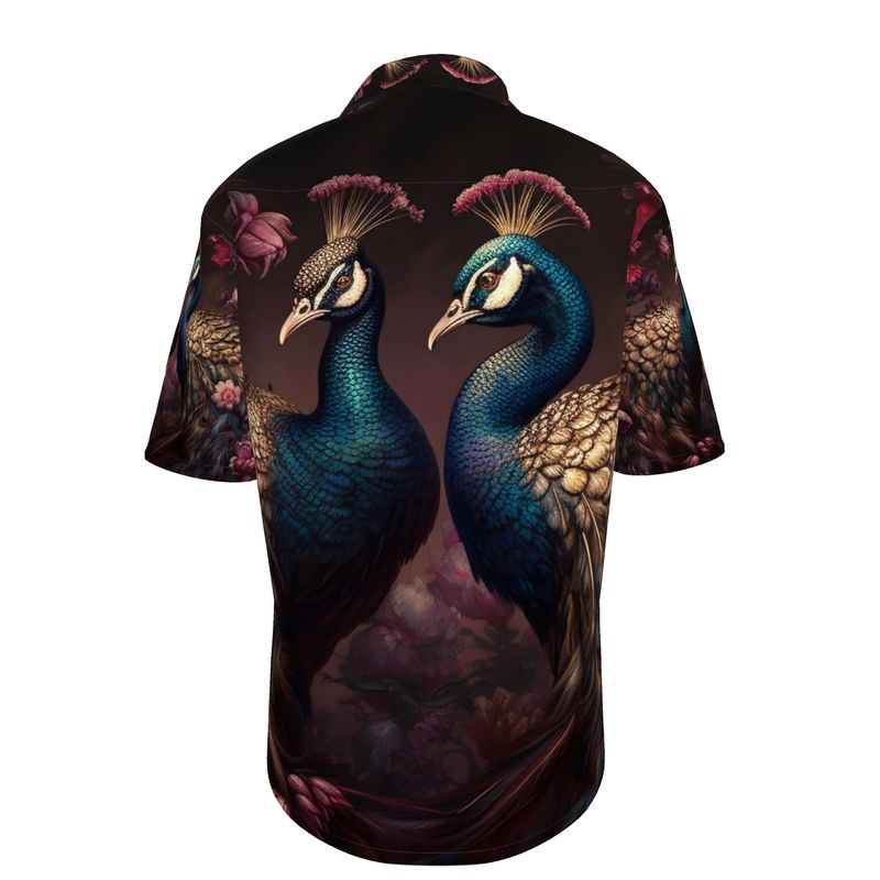 Peacock Fantasy Enchantment Mens Short Sleeve Shirt