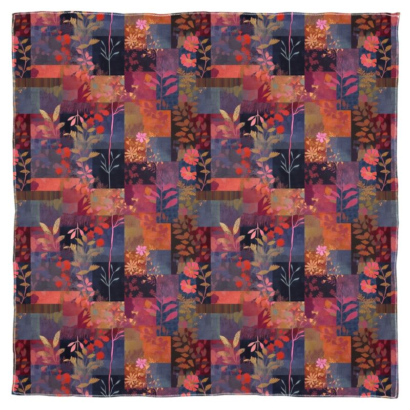 Patchwork Delight Tapestry Scarf Wrap or Shawl