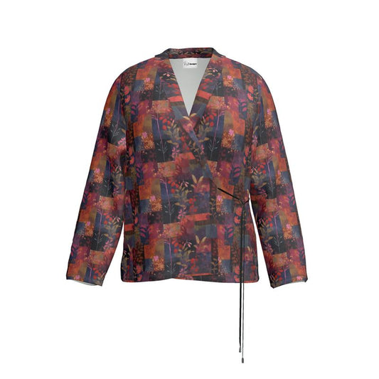 Patchwork Delight Tapestry Wrap Blazer