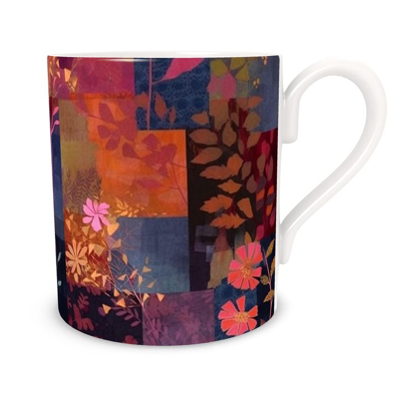 Patchwork Delight Tapestry Bone China Mug