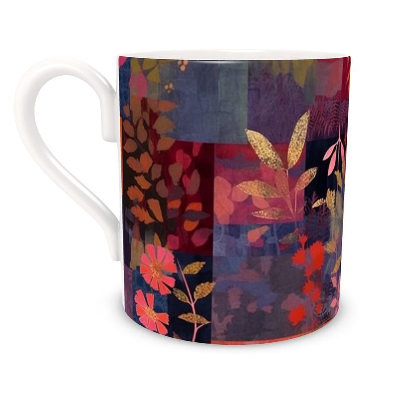 Patchwork Delight Tapestry Bone China Mug