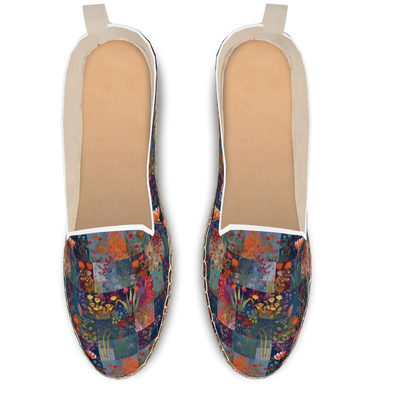 Indigo Patchwork Delight Loafer Espadrilles