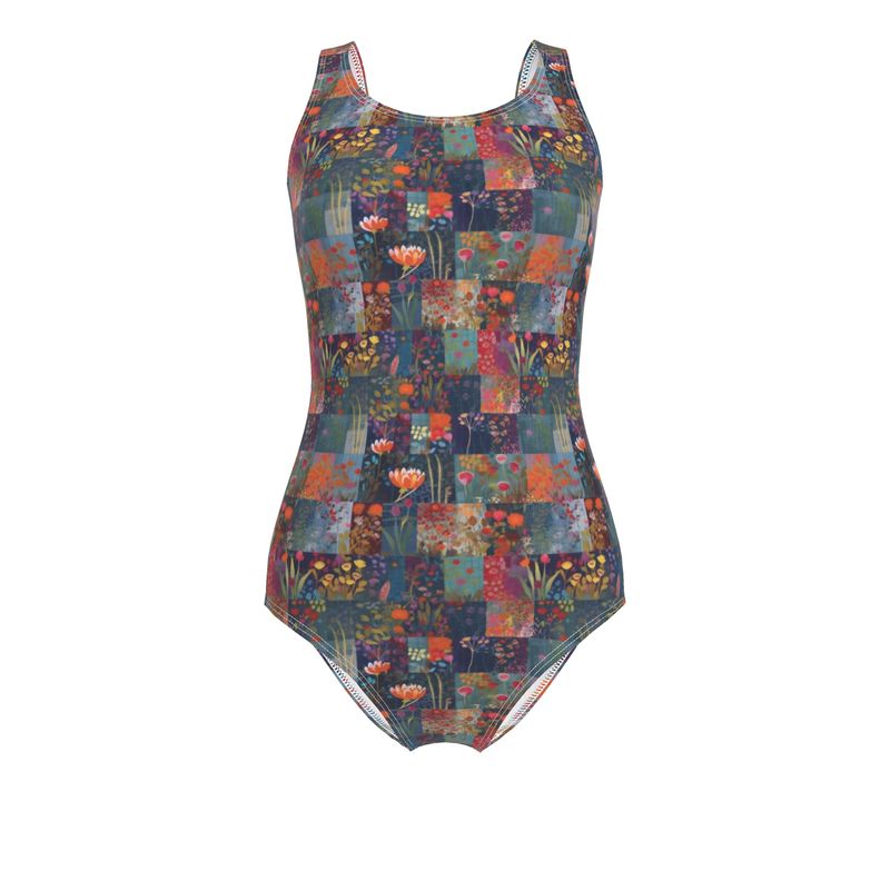 Indigo Patchwork Delight Swimsuit