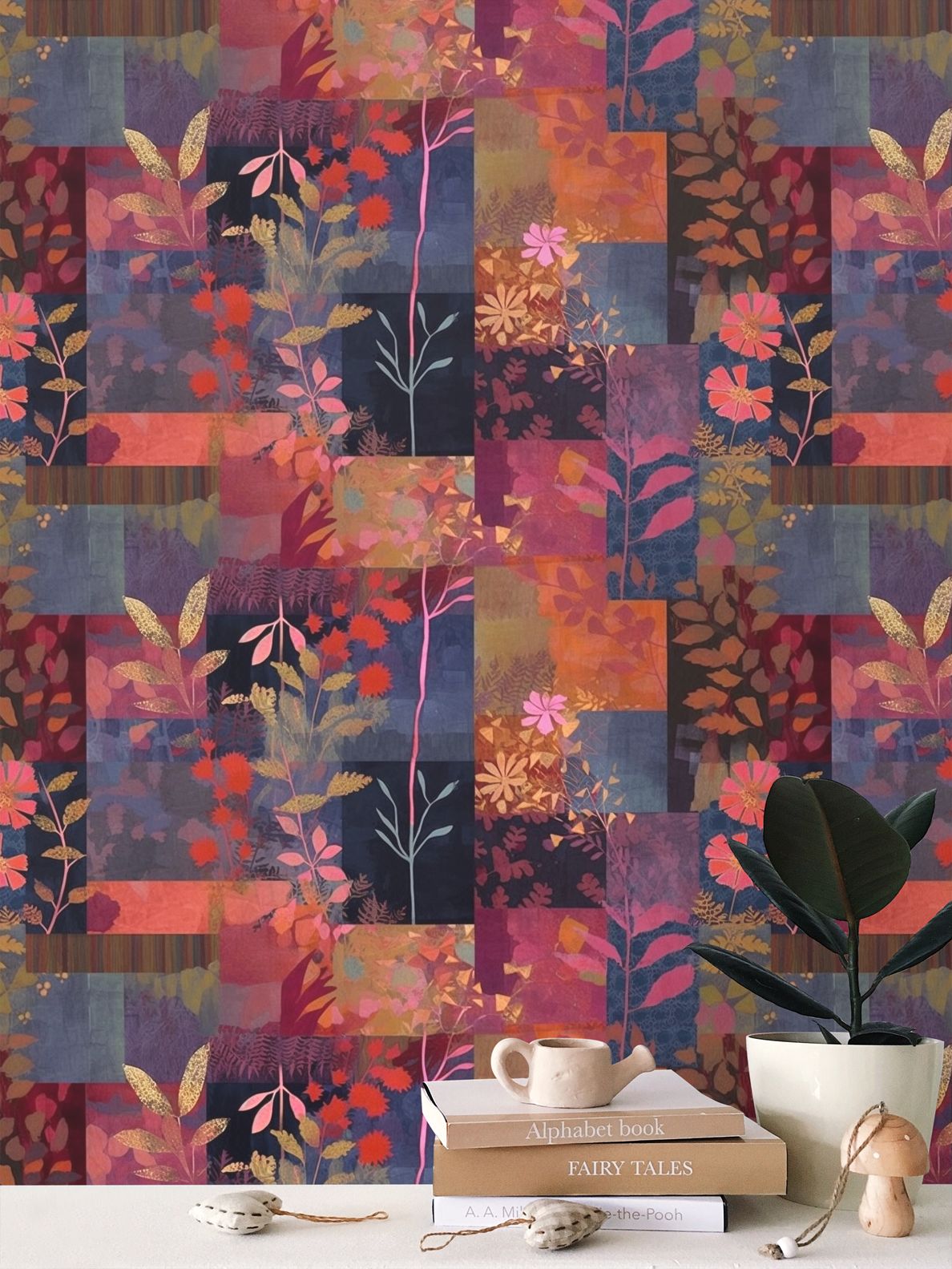 Patchwork Delight Tapestry Repeat Pattern Wallpaper