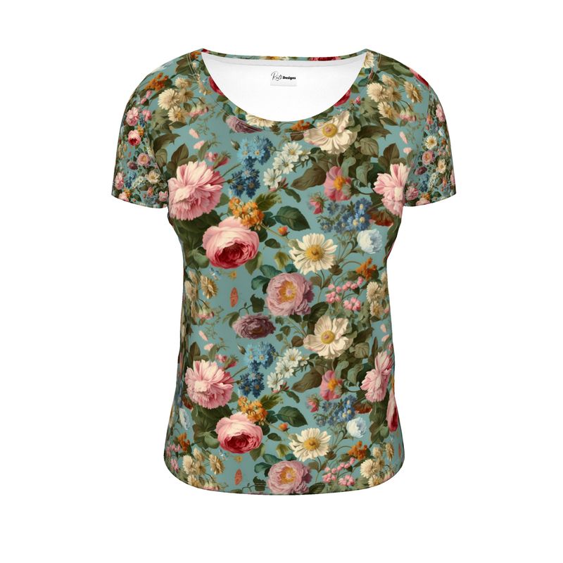 Rose Garden Ladies Scoop Neck T-Shirt