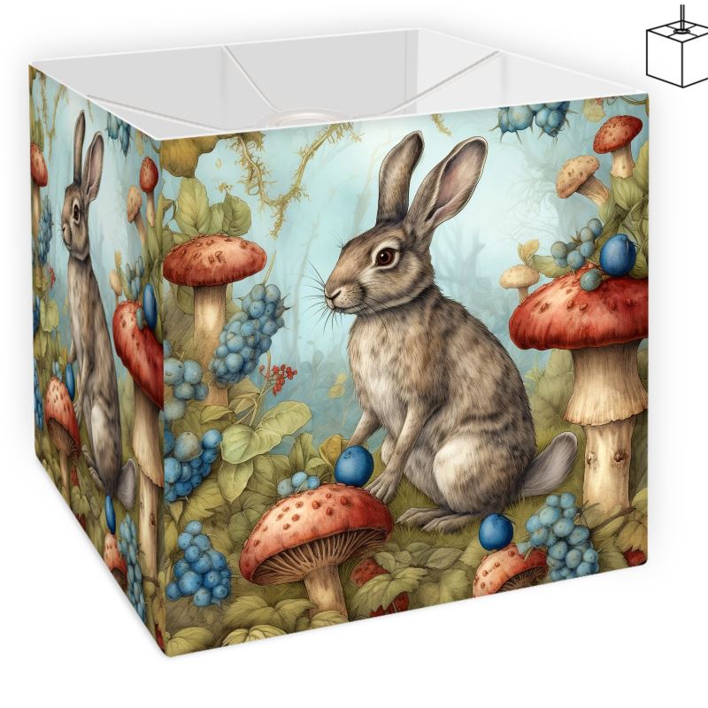 Enchanted Rabbit Woods Square Lamp Shade