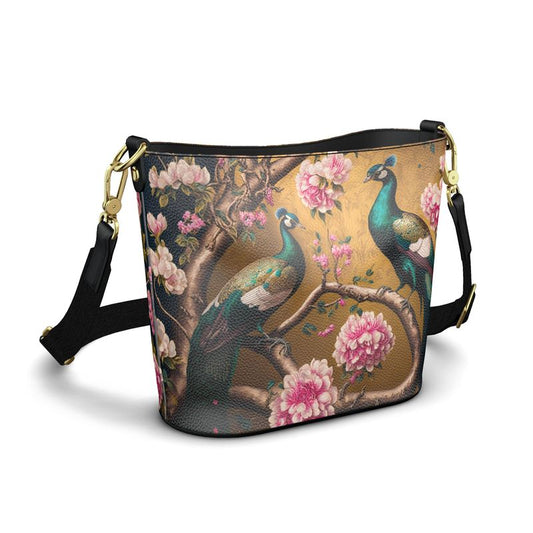 Gilded Peacock Romance Penzance Large Leather Bucket Tote