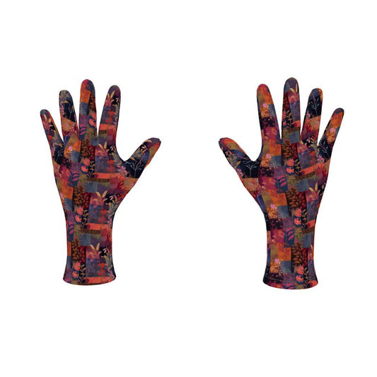 Patchwork Delight Tapestry Fleece Gloves