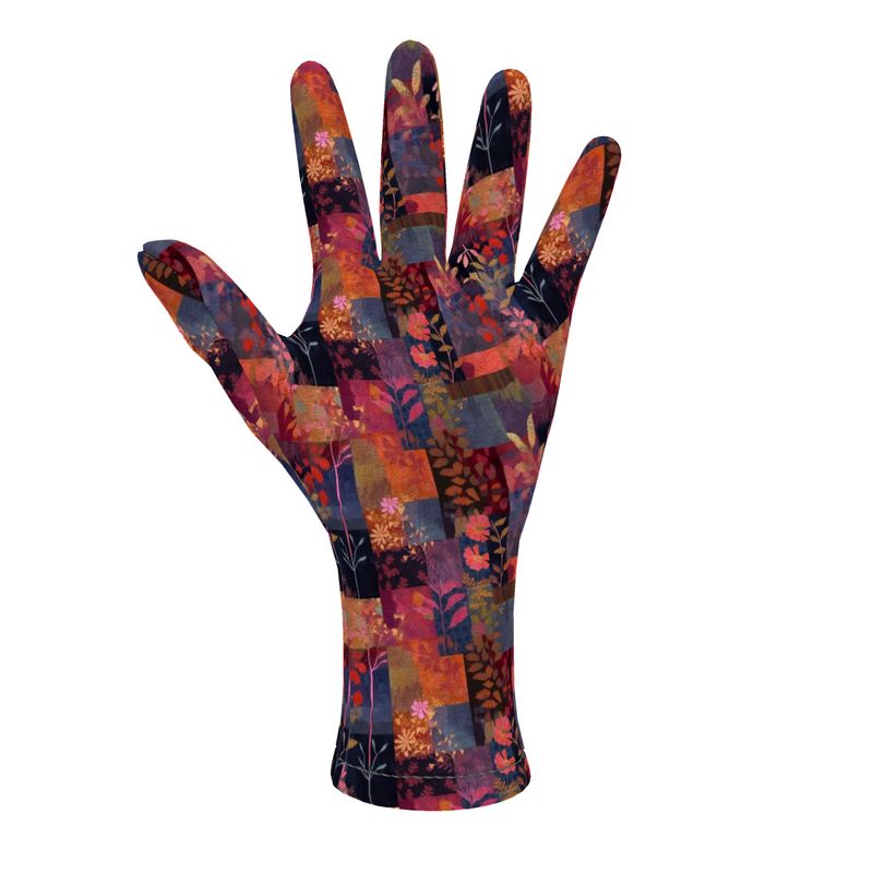 Patchwork Delight Tapestry Fleece Gloves
