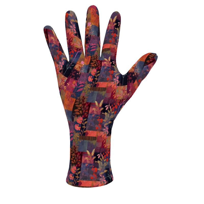 Patchwork Delight Tapestry Fleece Gloves