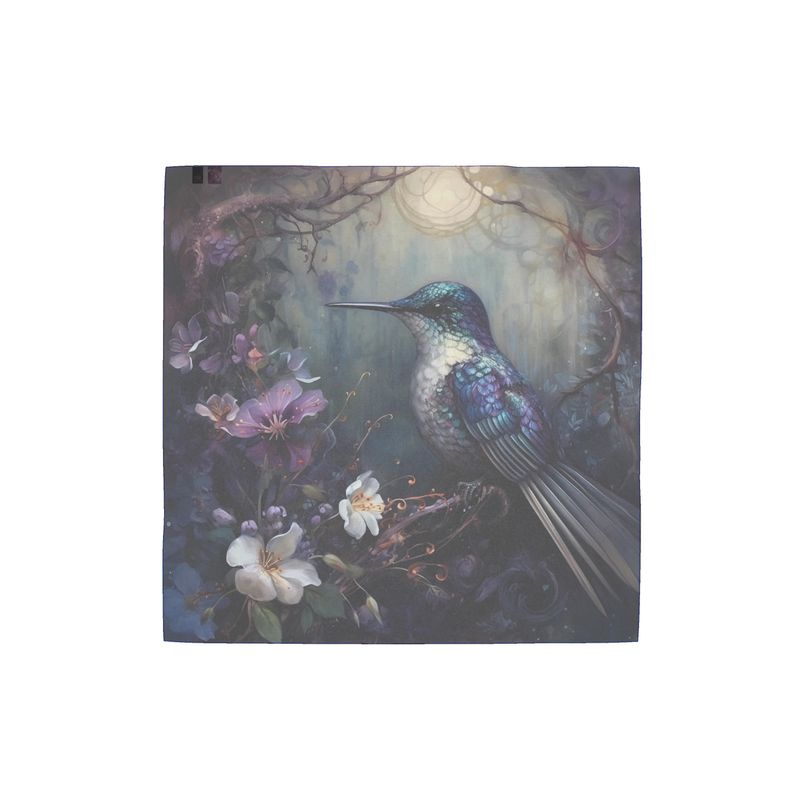 Moonlit Hummingbird Scarf, Wrap or Shawl