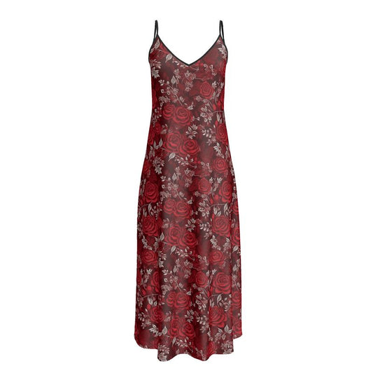 Red Rose Romance Slip Dress