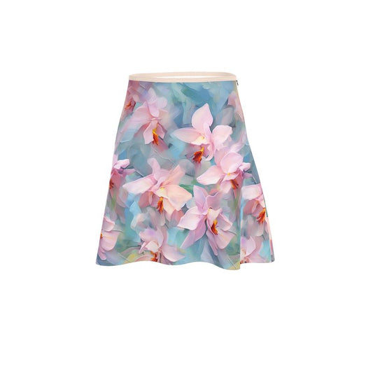 Pastel Orchid Dream Flared Skirt