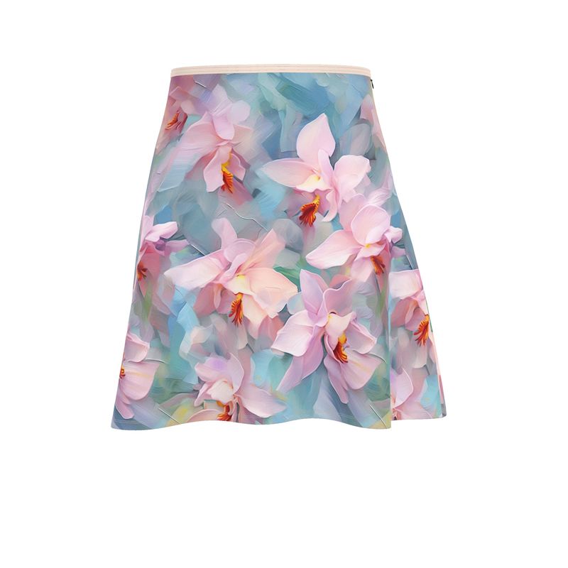 Pastel Orchid Dream Flared Skirt