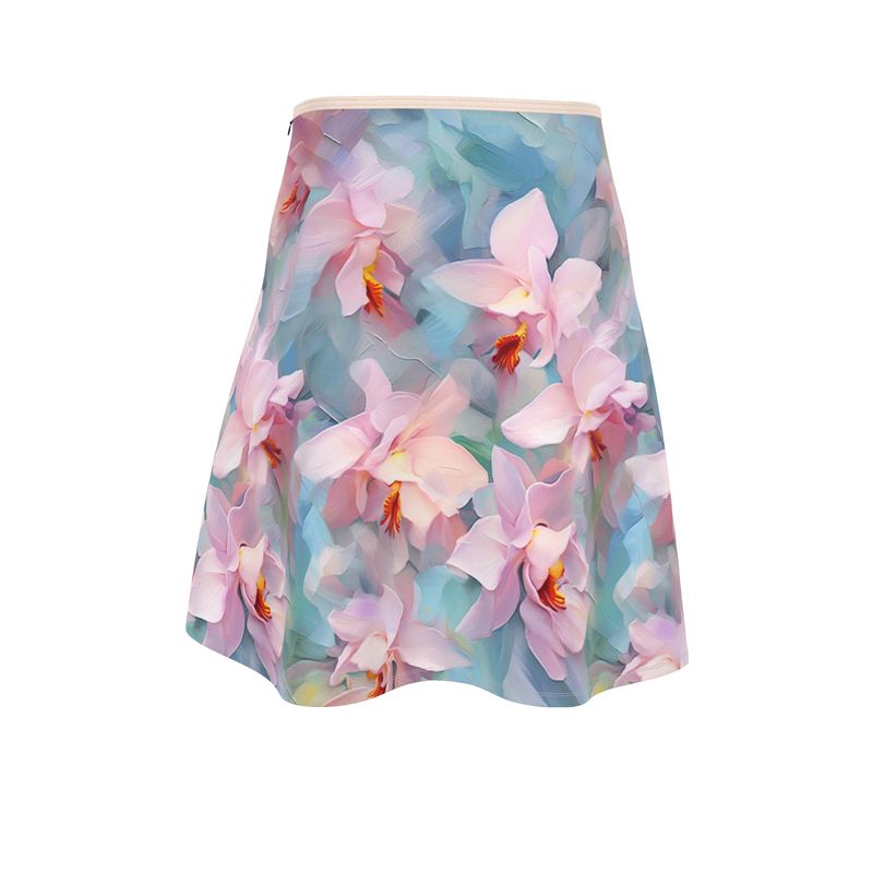 Pastel Orchid Dream Flared Skirt