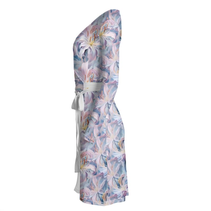 Springtime Lily Wrap Dress