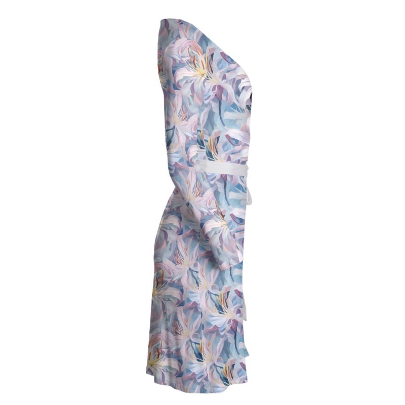 Springtime Lily Wrap Dress