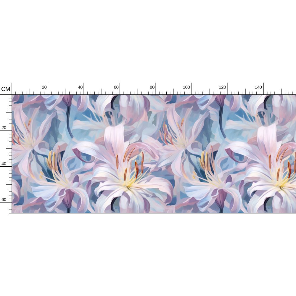 Springtime Lily Repeat Pattern Fabric