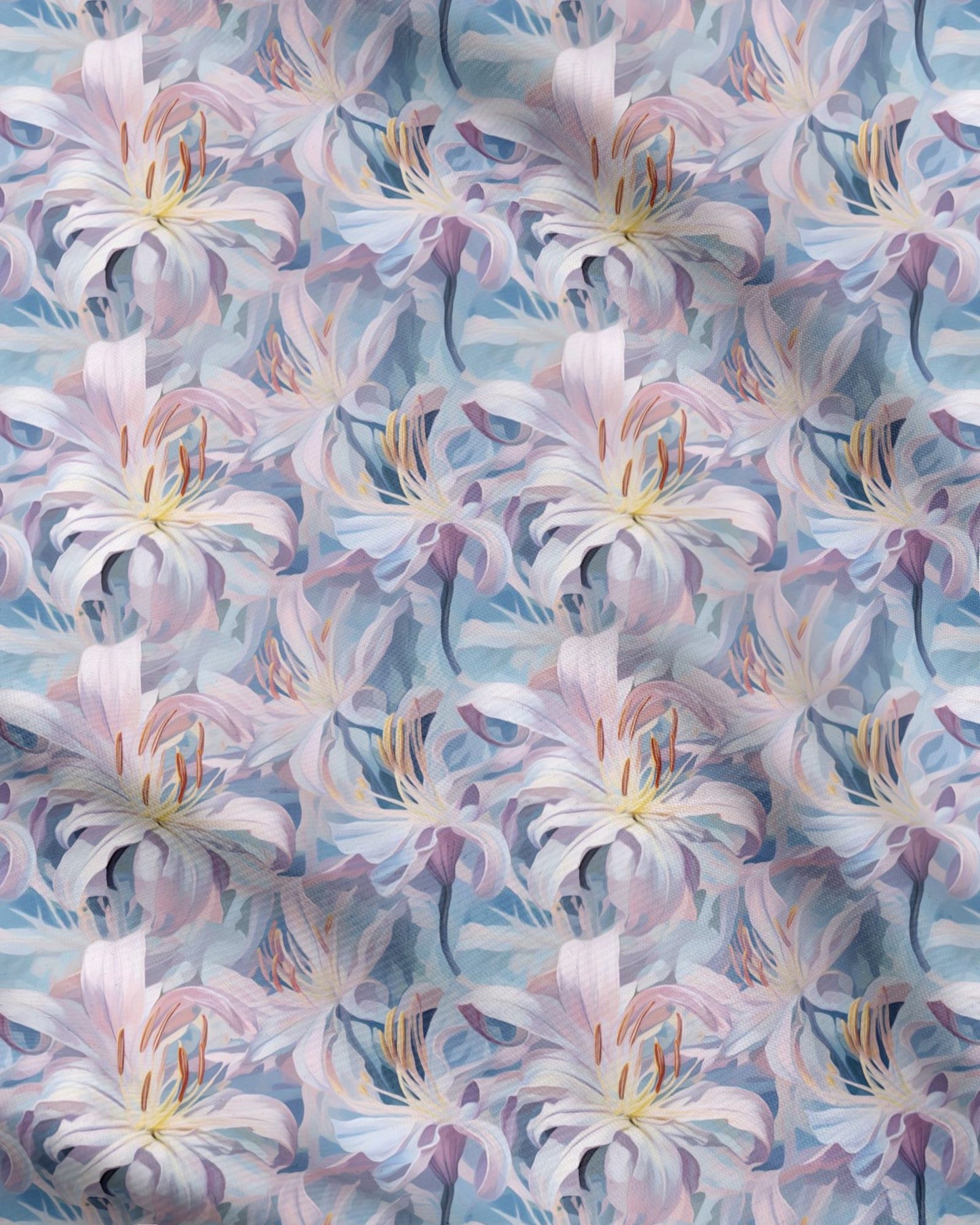 Springtime Lily Repeat Pattern Fabric