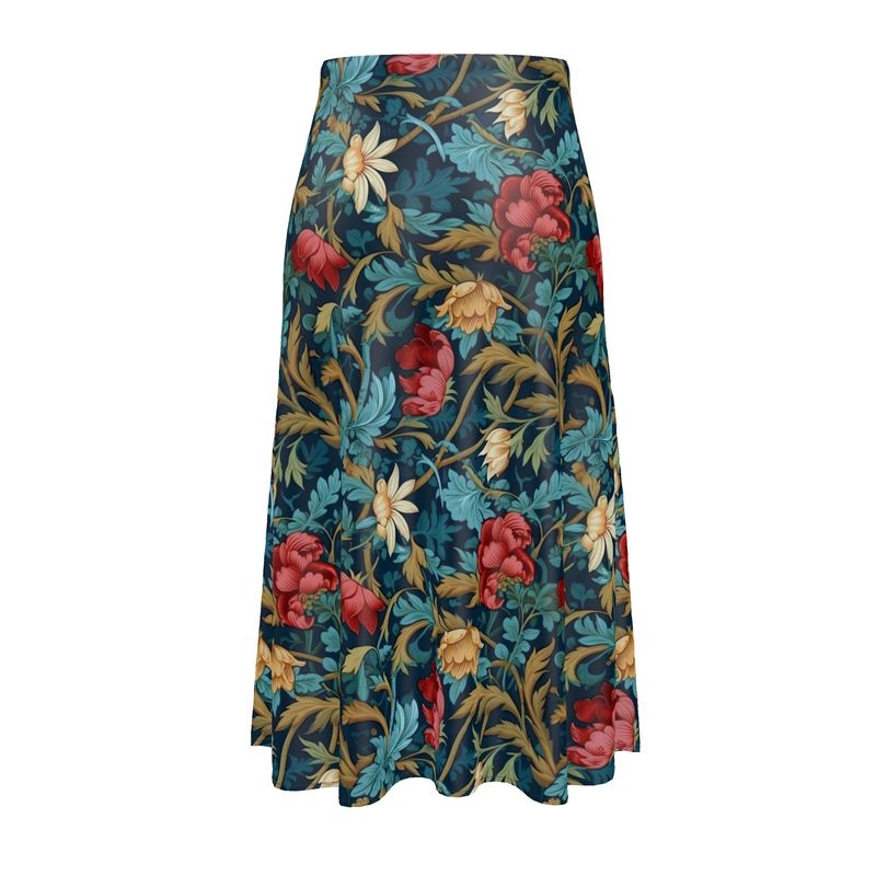 Artisanal Bloom Midi Skirt