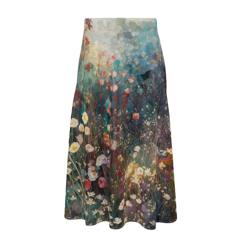 Mosaic Garden Midi Skirt