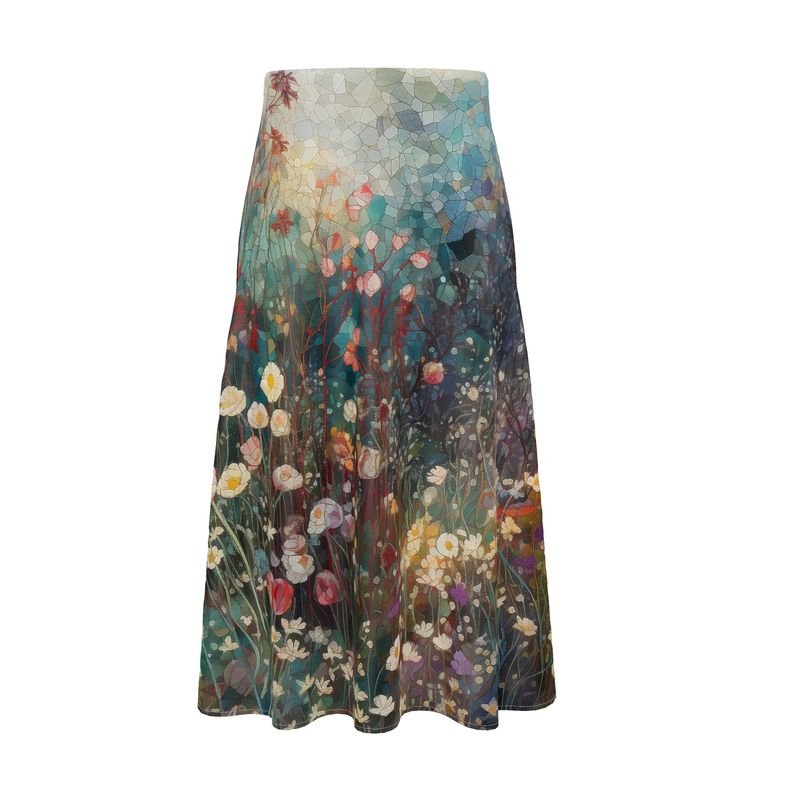 Mosaic Garden Midi Skirt