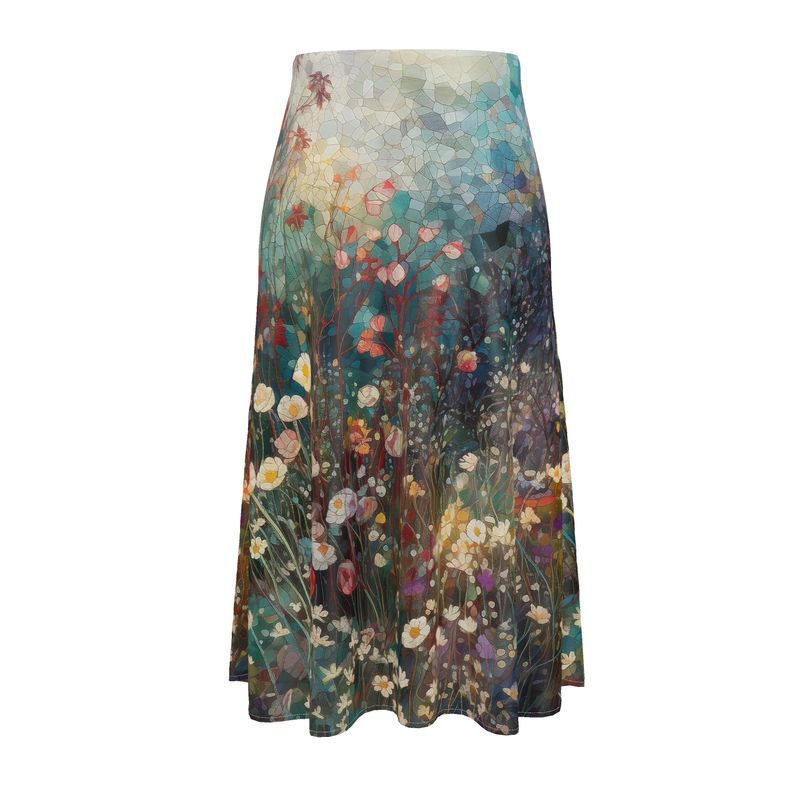 Mosaic Garden Midi Skirt