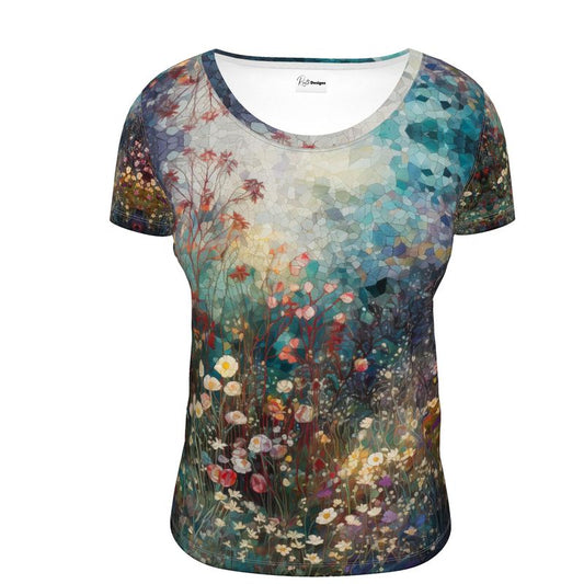 Mosaic garden Ladies Scoop Neck T-Shirt