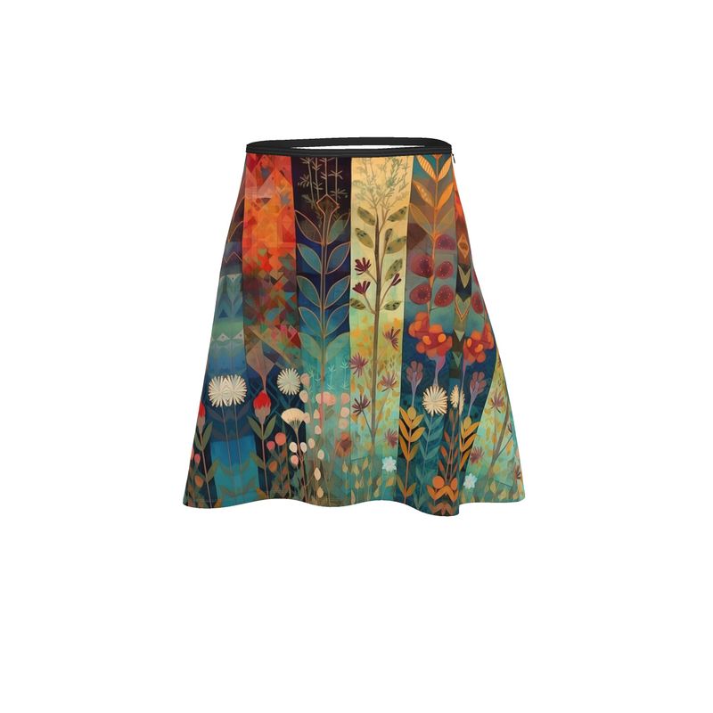 Impressionist Garden Flared Skirt